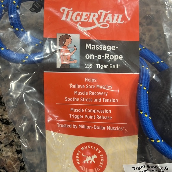 Massage on a rope 2.6” Tiger Ball - Picture 3 of 3
